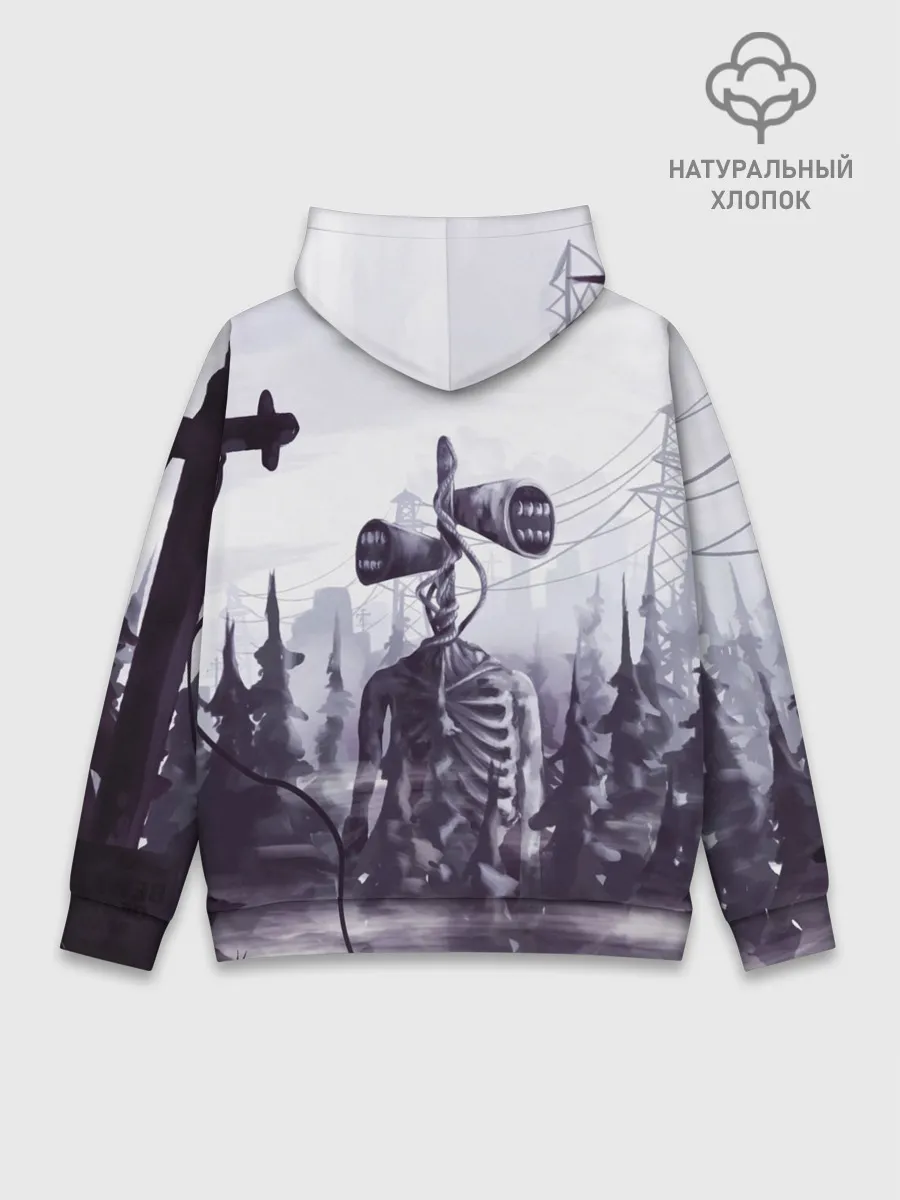 Худи мужской база хлопок / СИРЕНОГОЛОВЫЙ В ГОРОДЕ