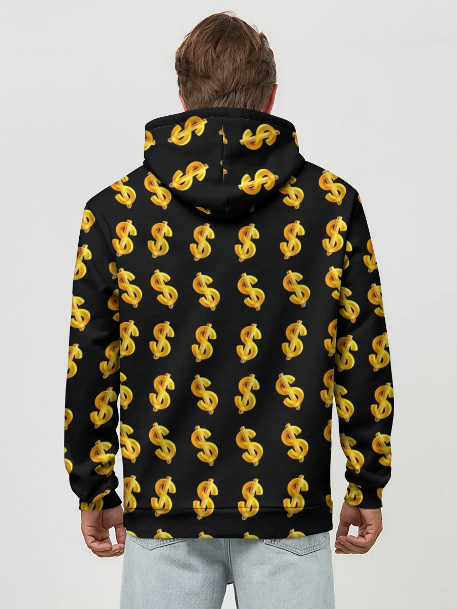 Худи мужской база хлопок / Доллар золотой