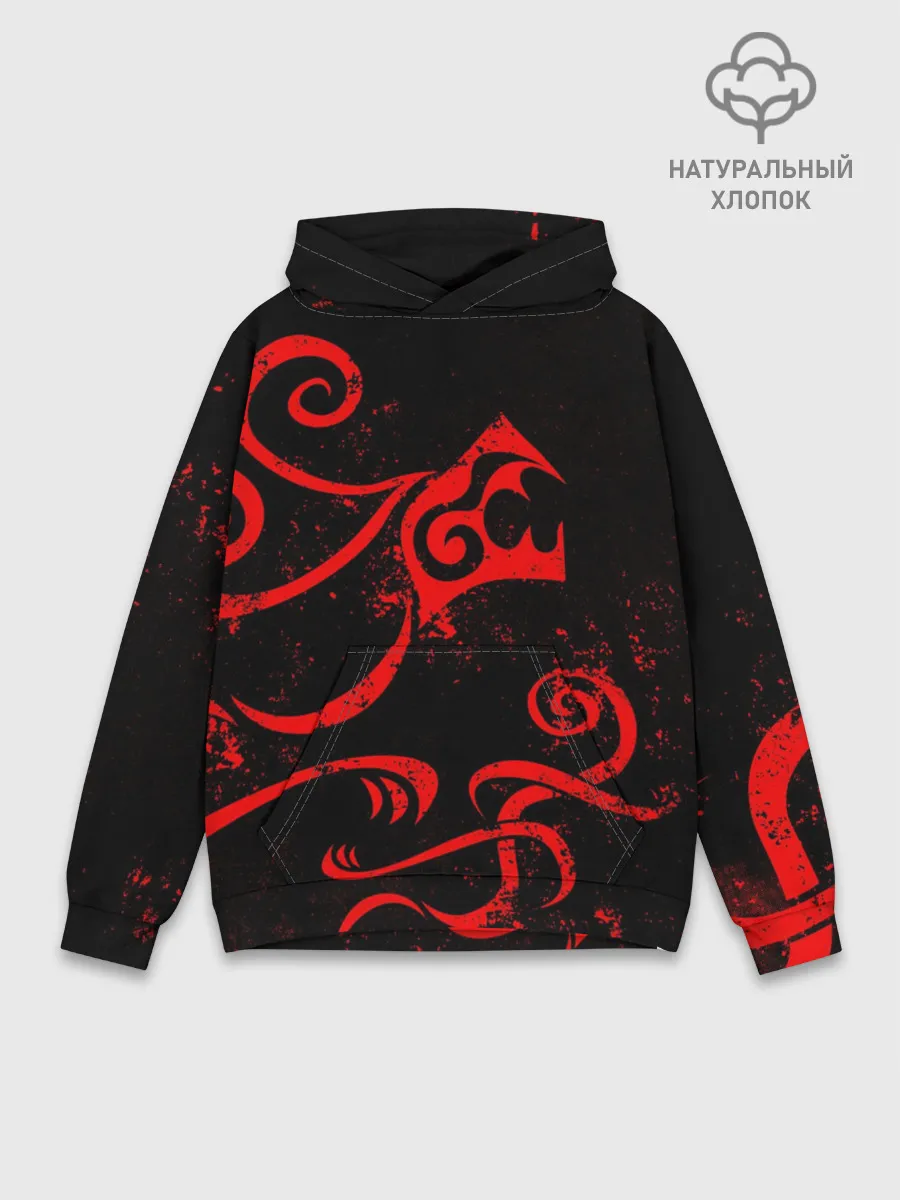 Худи мужской база хлопок / ТАТУИРОВКА ДРАКЕНА