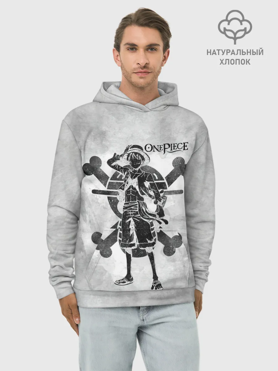 Худи мужской база хлопок / Манки Д. Луффи пират Соломенной Шляпы