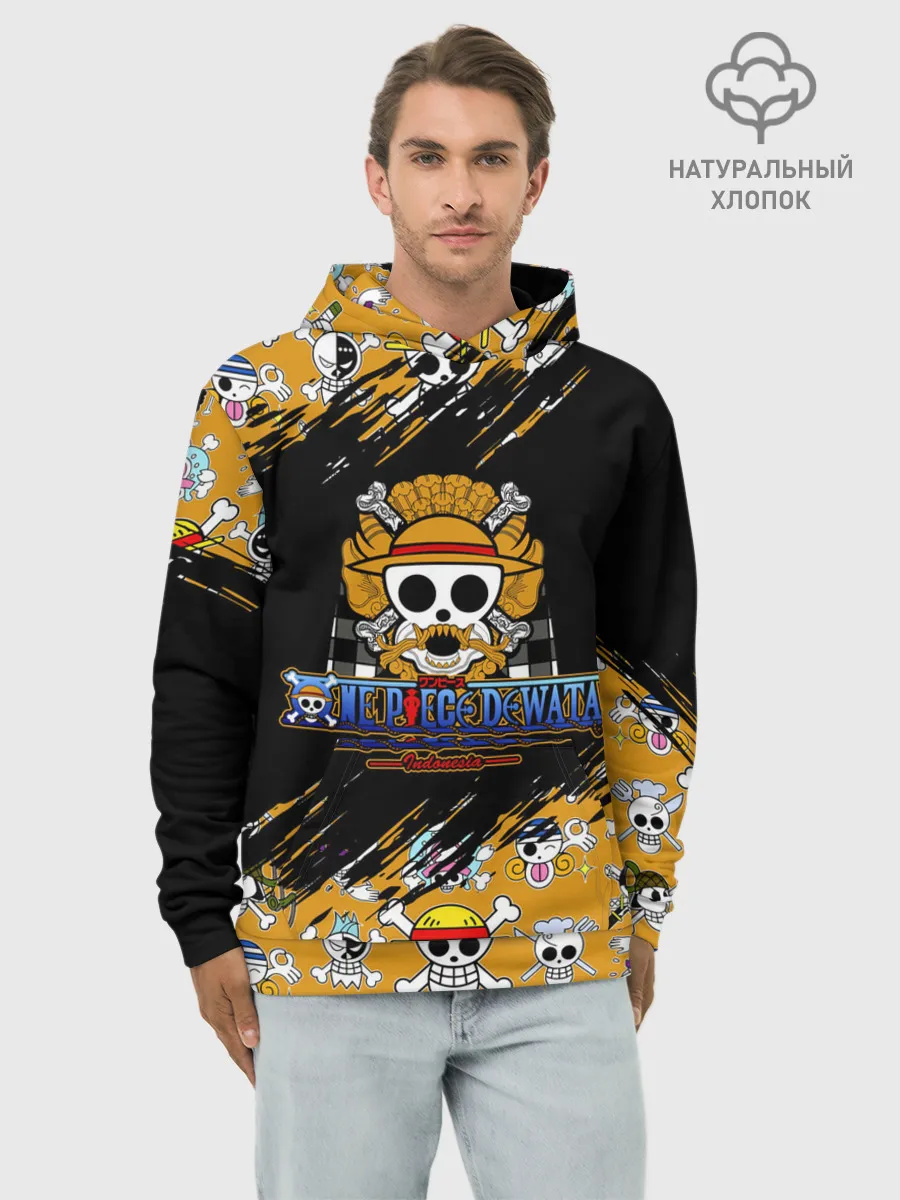 Худи мужской база хлопок / One Piece Dewata Indonesia