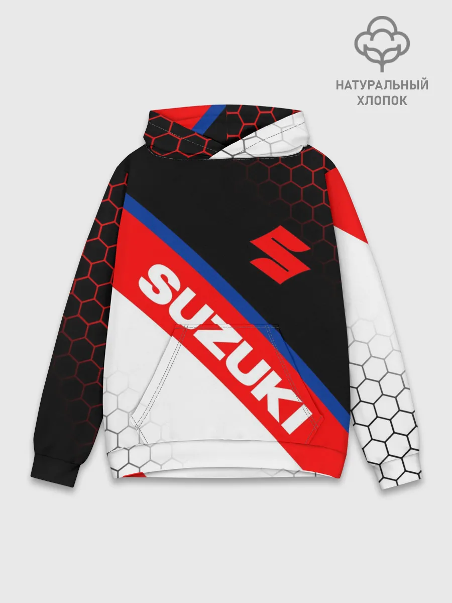 Худи мужской база хлопок / SUZUKI / СУЗУКИ / МОТОСПОРТ