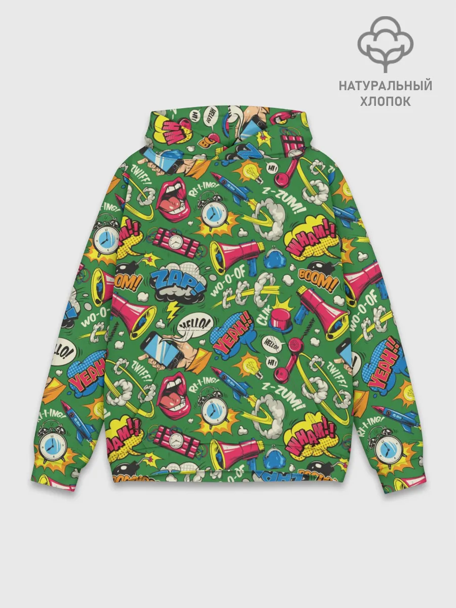 Худи мужской база хлопок / Поп-арт