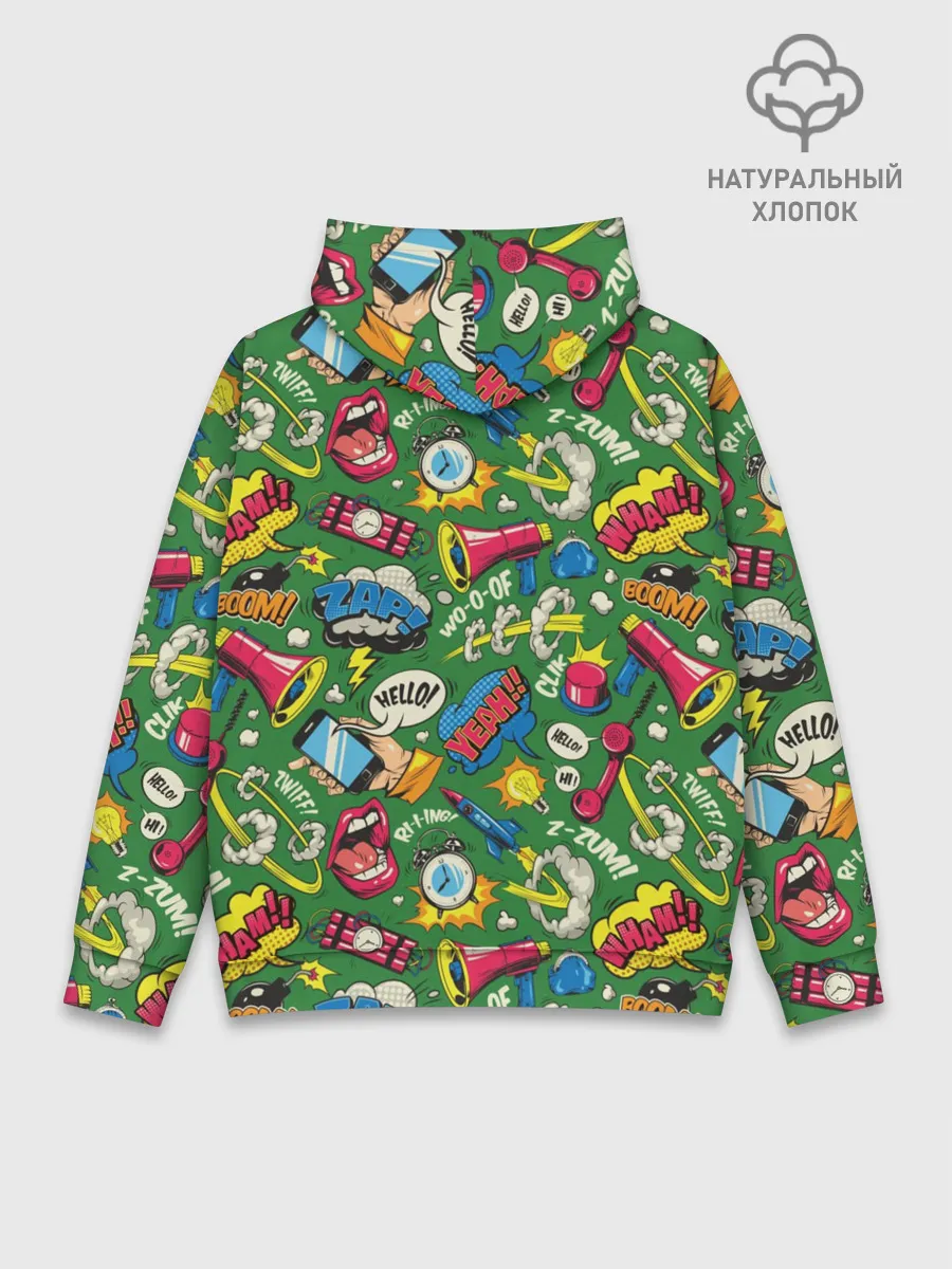 Худи мужской база хлопок / Поп-арт