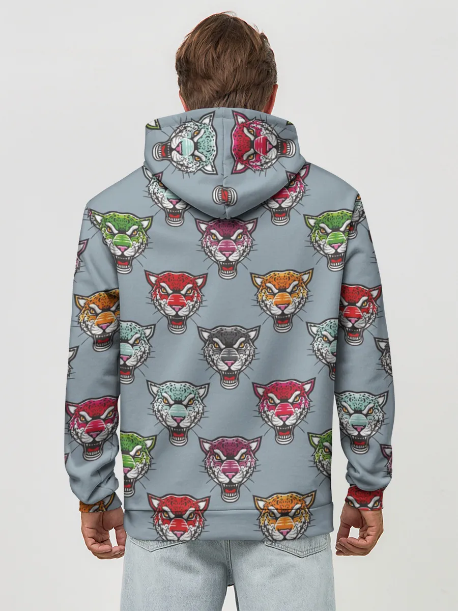 Худи мужской база хлопок / Леопард