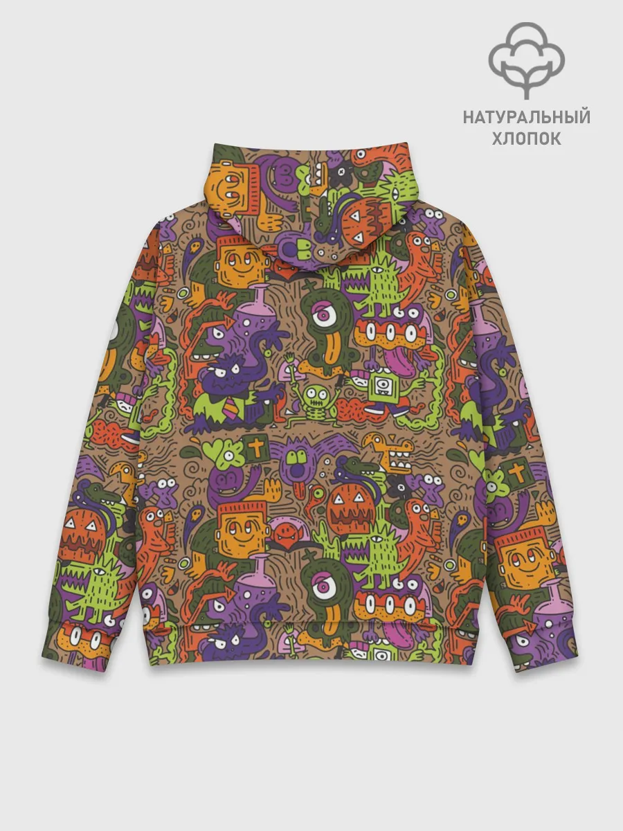 Худи мужской база хлопок / Монсты