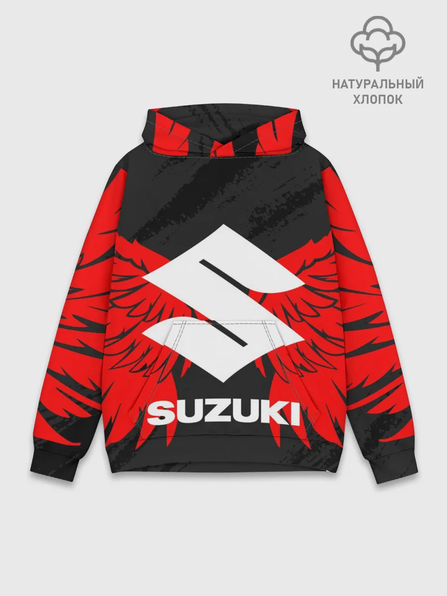 Худи мужской база хлопок / SUZUKI / СУЗУКИ / МОТОСПОРТ