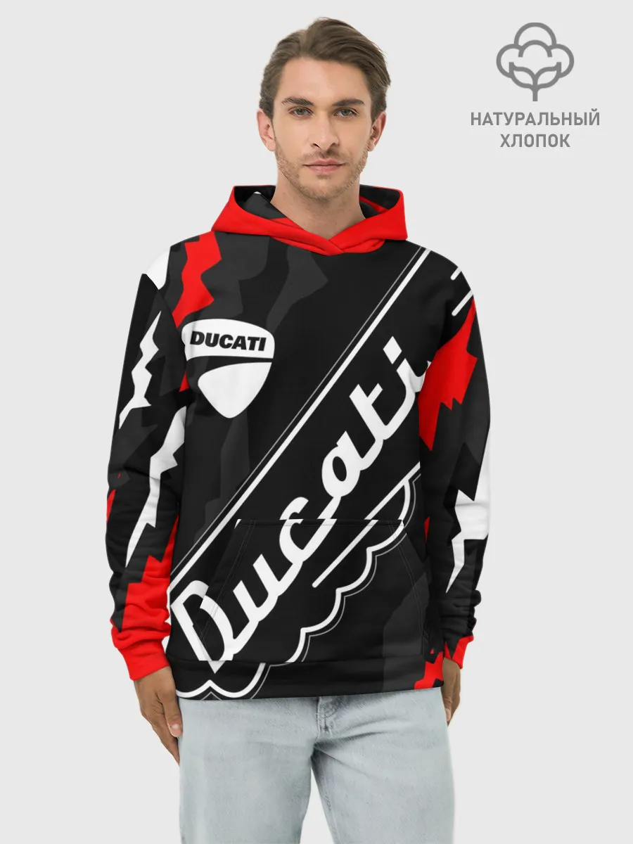 Худи мужской база хлопок / DUCATI / ДУКАТИ / SPORT