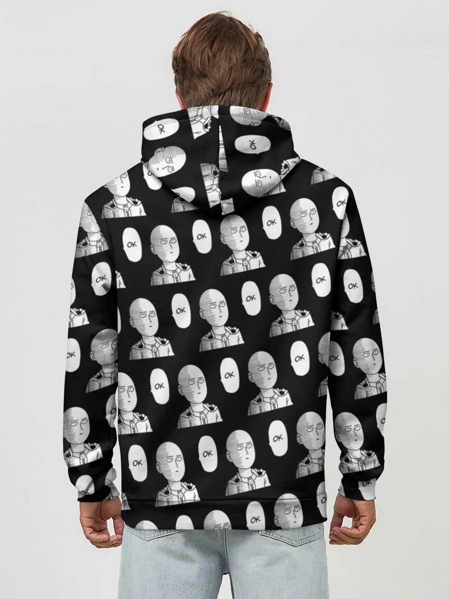 Худи мужской база хлопок / ONE-PUNCH MAN | ВАН ПАНЧ МАН