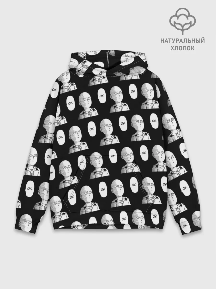 Худи мужской база хлопок / ONE-PUNCH MAN | ВАН ПАНЧ МАН