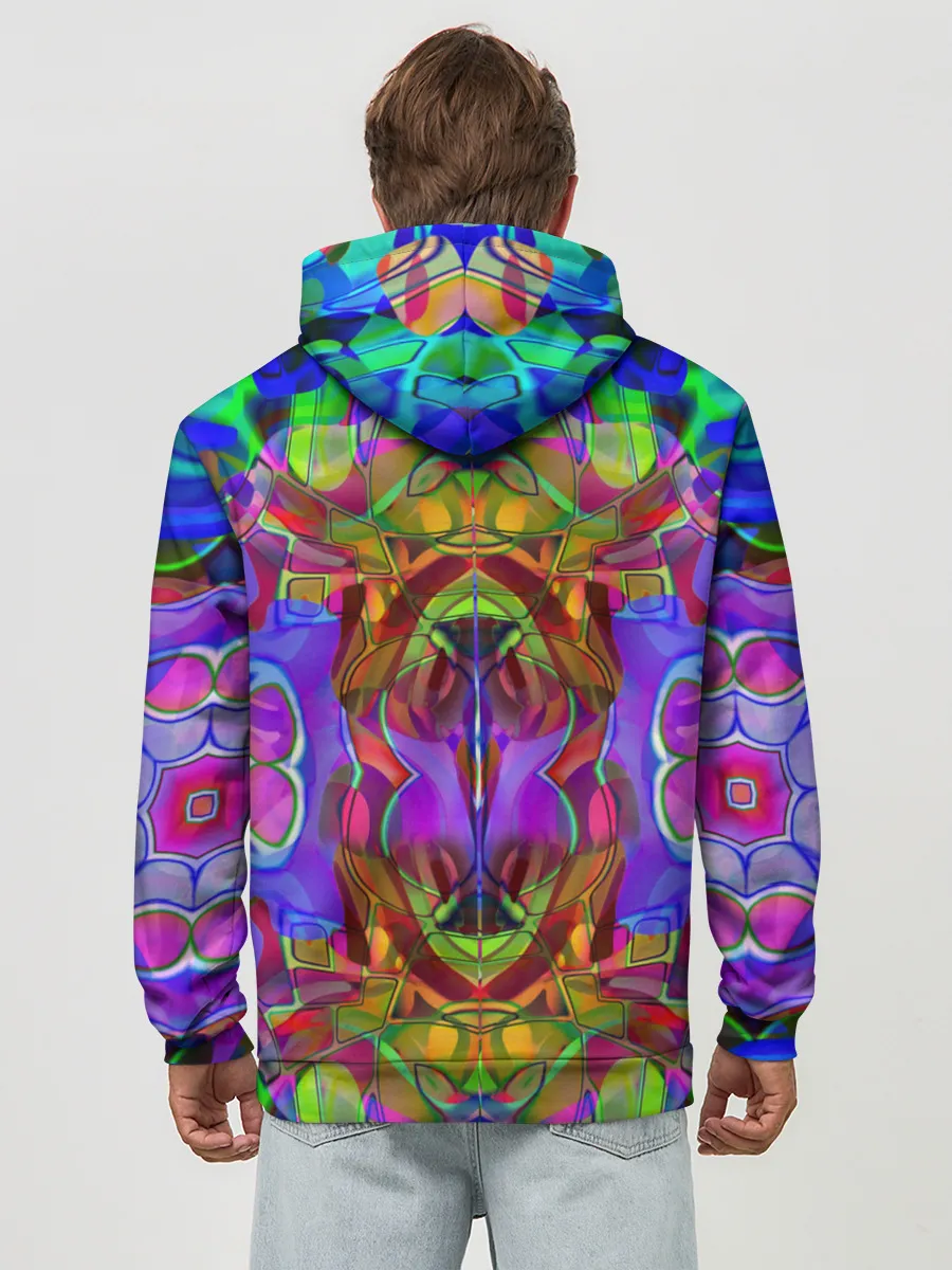 Худи мужской база хлопок / Психоделика / Абстракция