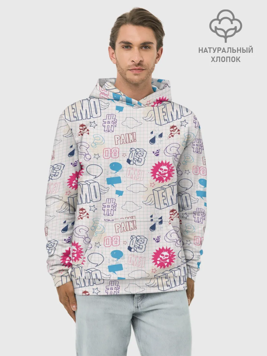 Худи мужской база хлопок / Граффити