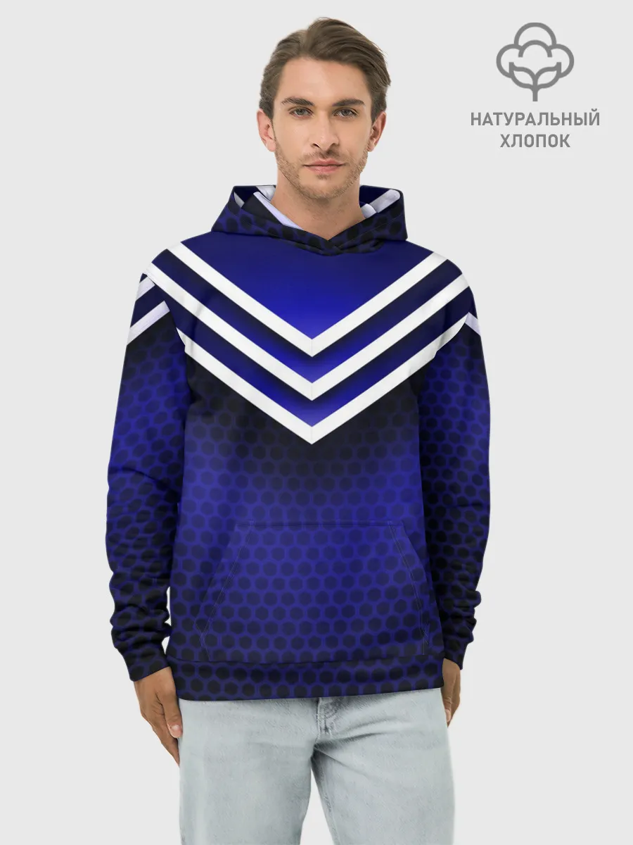 Худи мужской база хлопок / Sport blue style