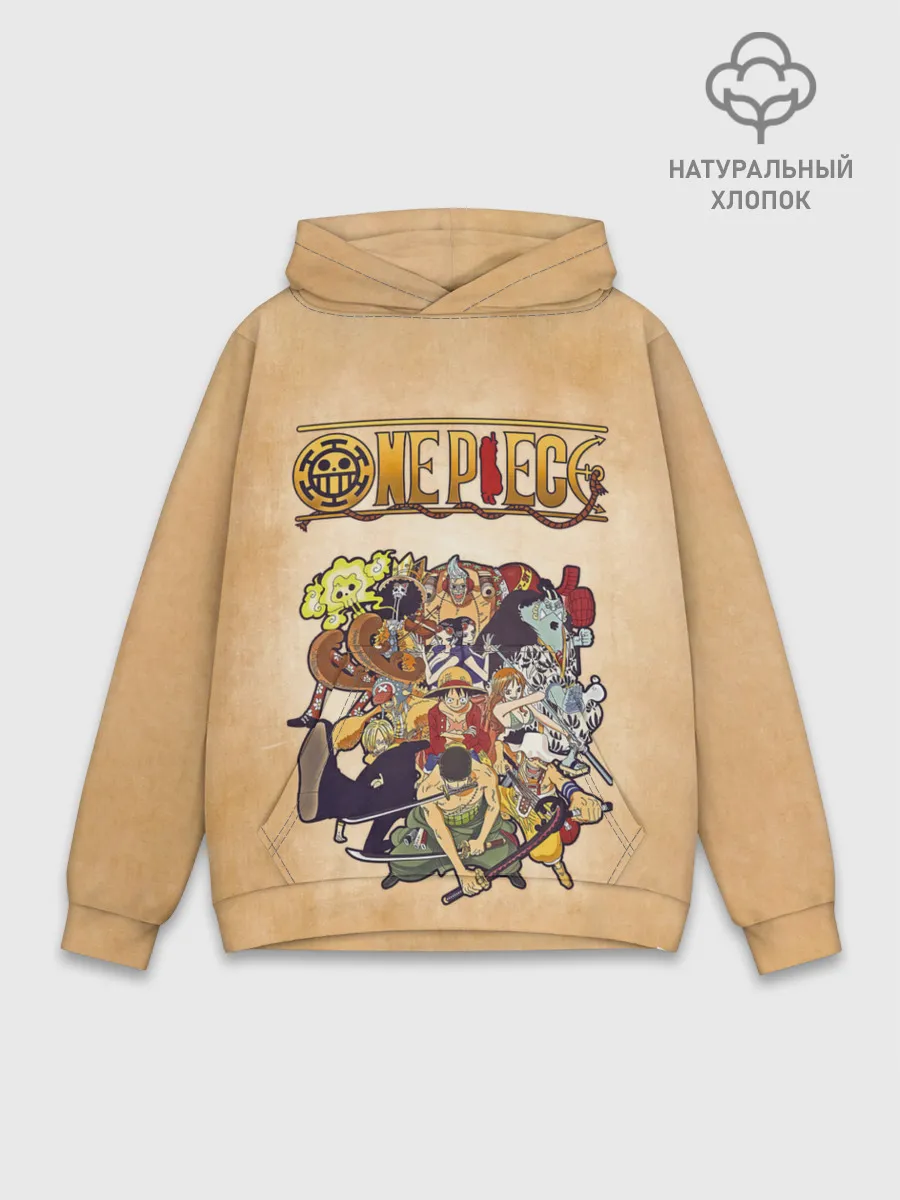 Худи мужской база хлопок / Пираты Соломенной Шляпы | One Piece