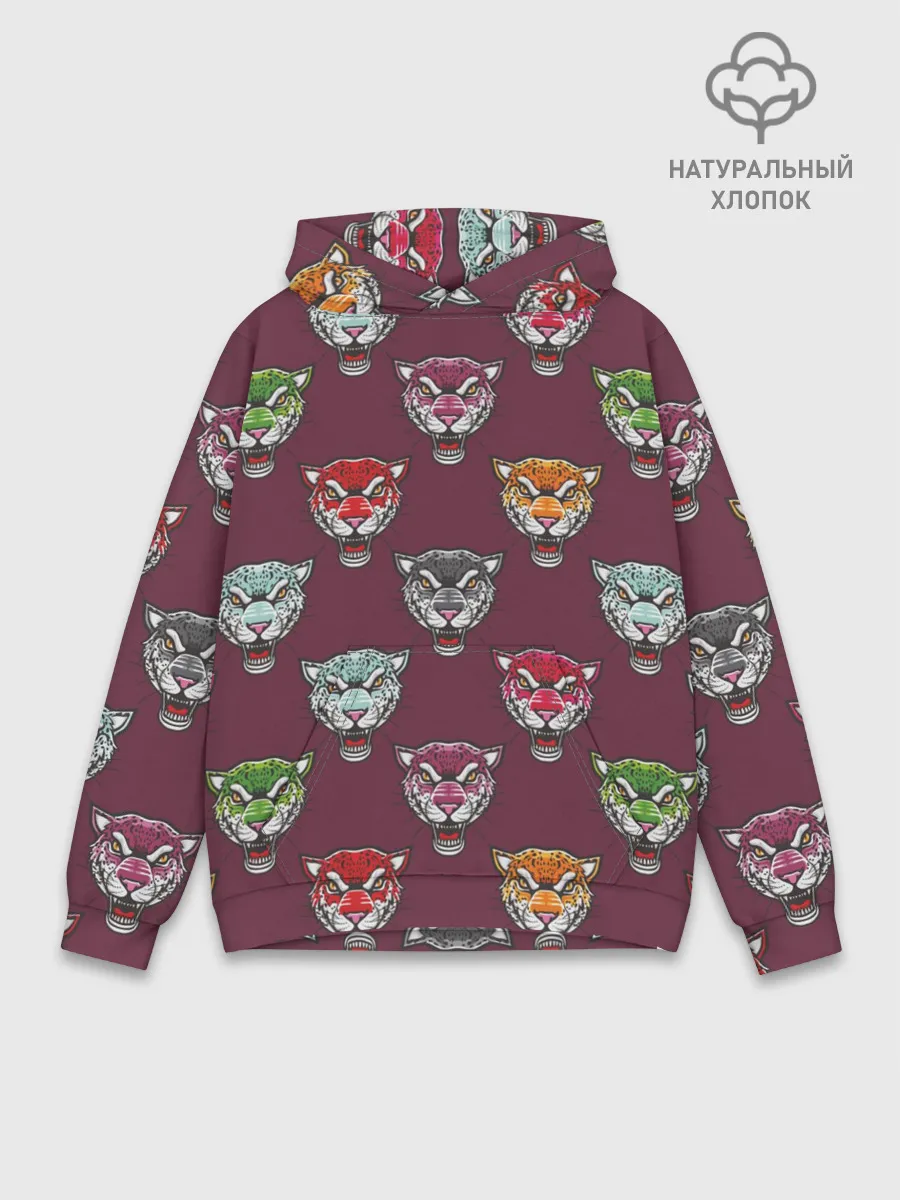 Худи мужской база хлопок / Дикие кошки