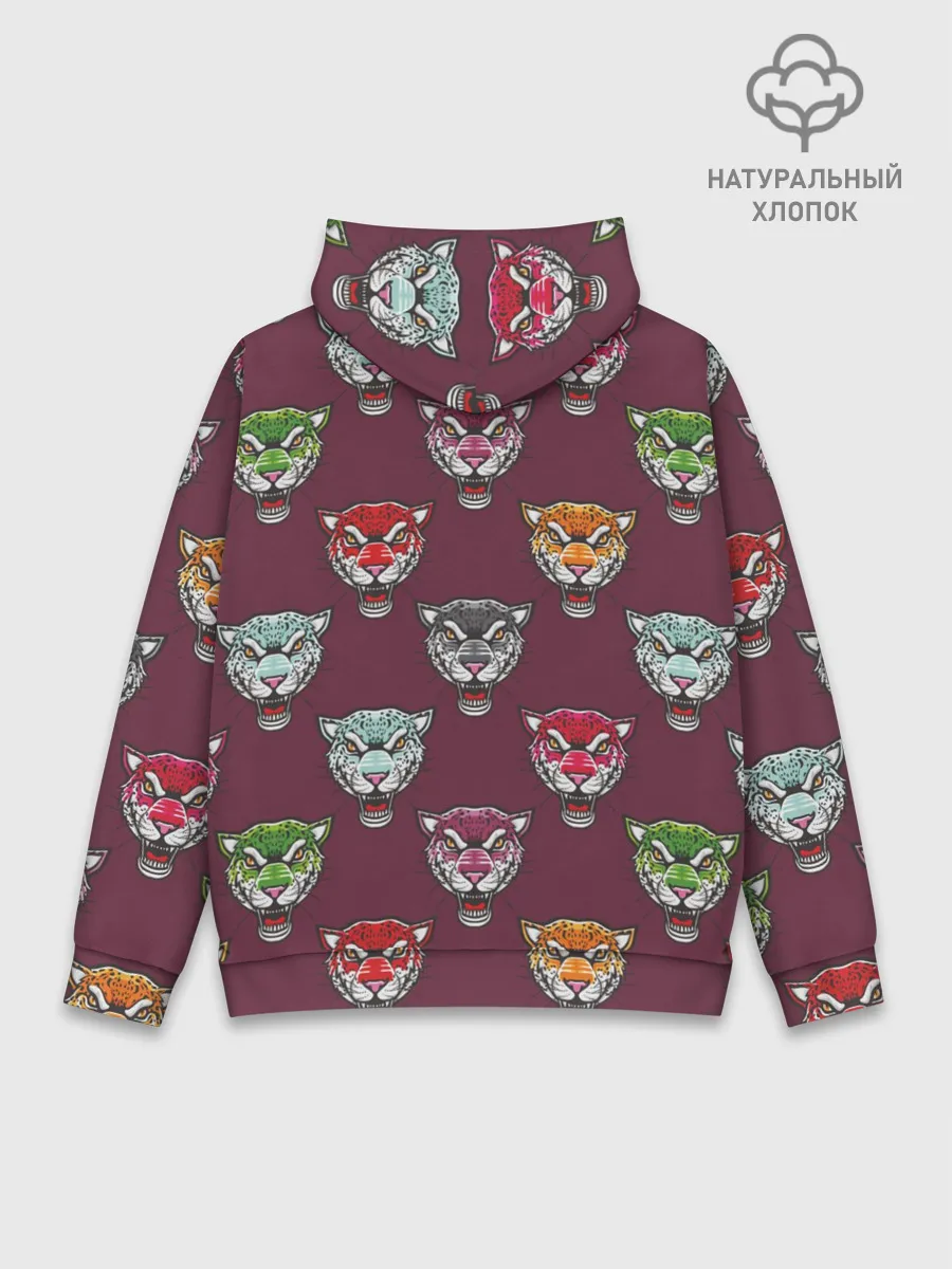 Худи мужской база хлопок / Дикие кошки