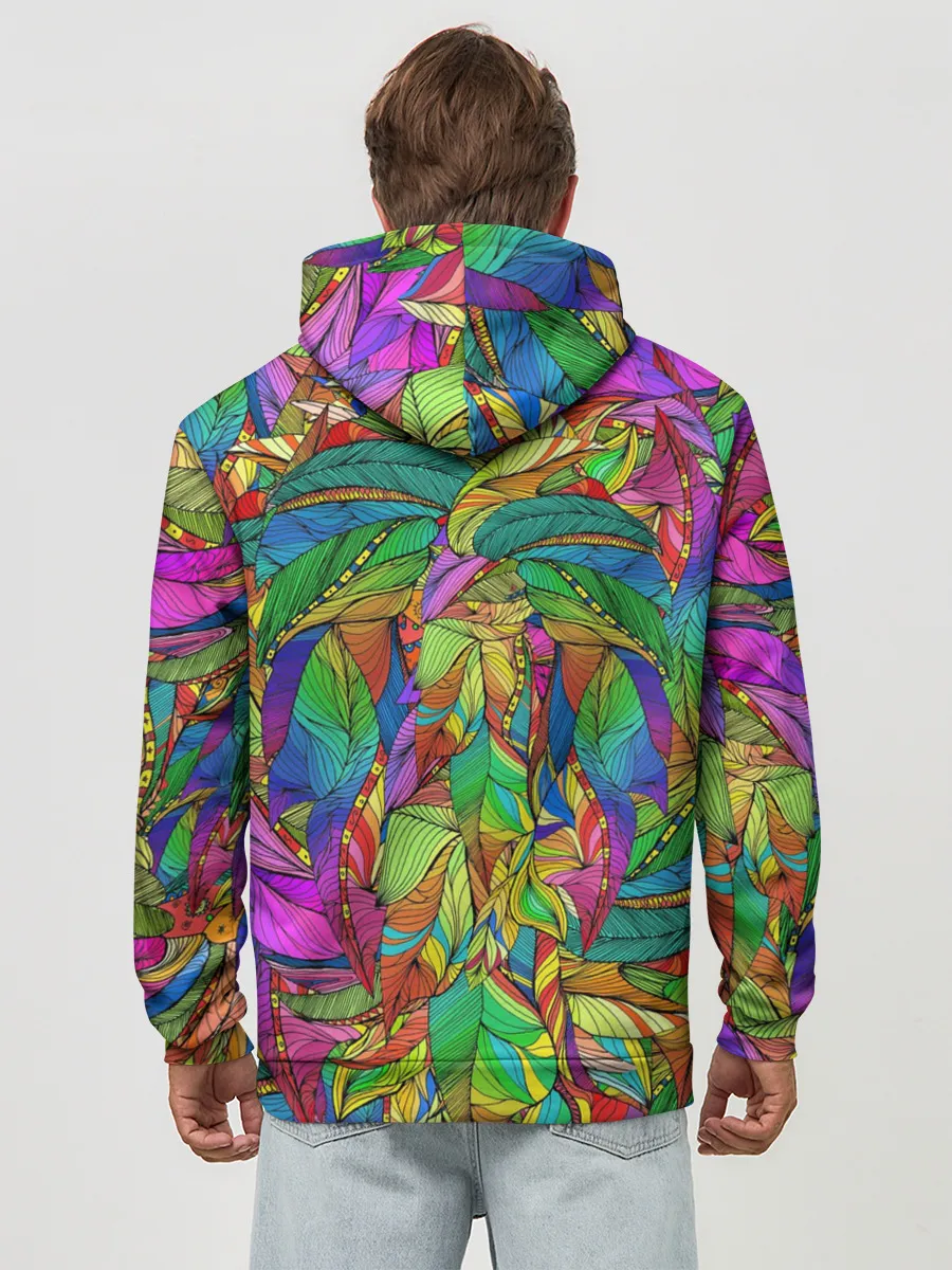 Худи мужской база хлопок / Лев шаман