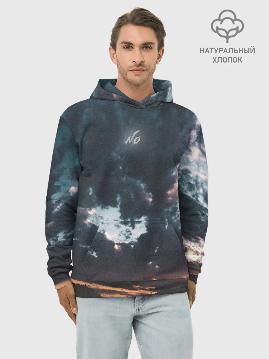 Худи мужской база хлопок / Закат