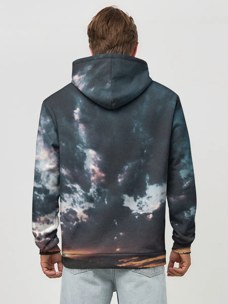 Худи мужской база хлопок / Закат