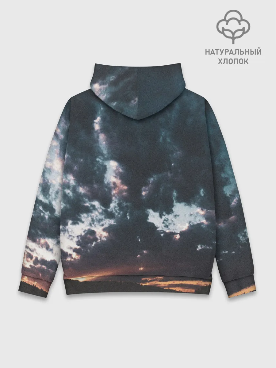 Худи мужской база хлопок / Закат