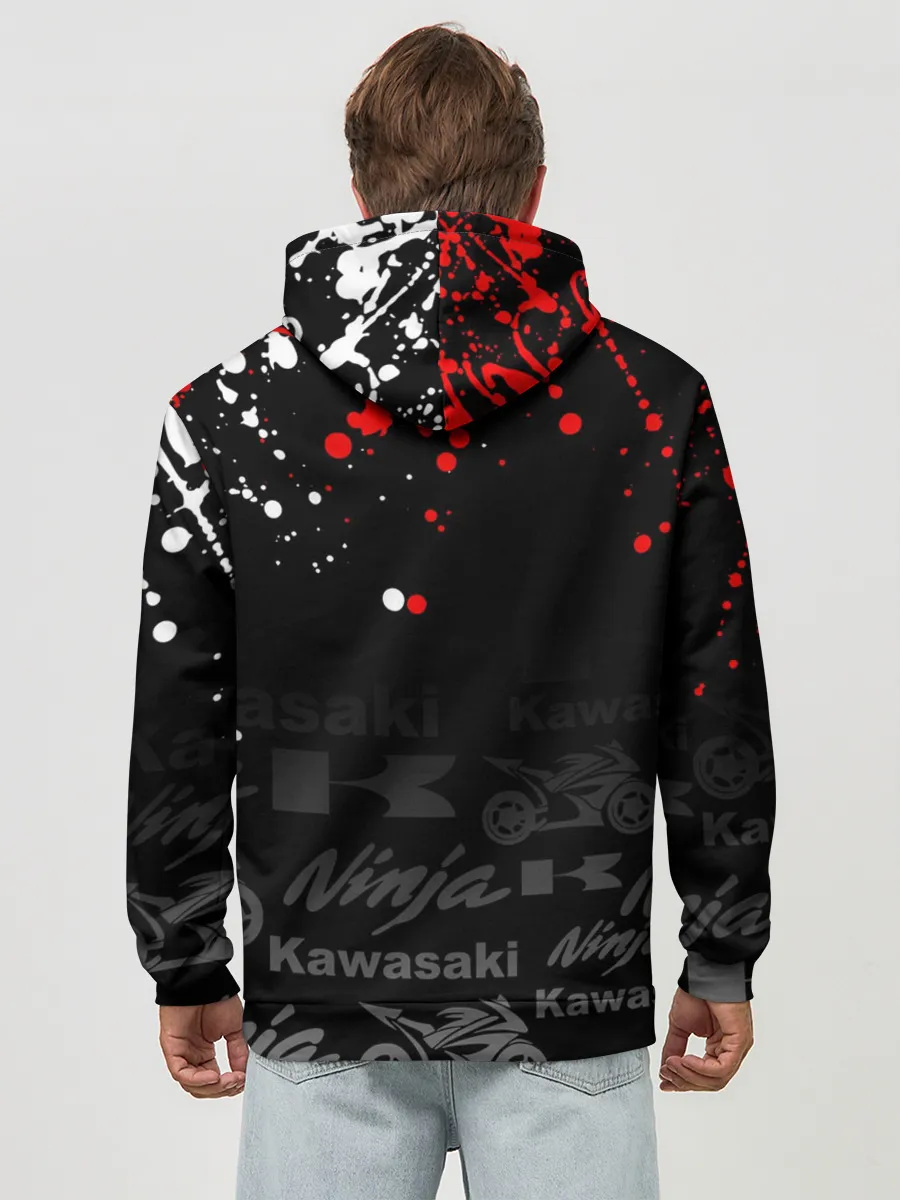Худи мужской база хлопок / KAWASAKI NINJA / NINJA RACING