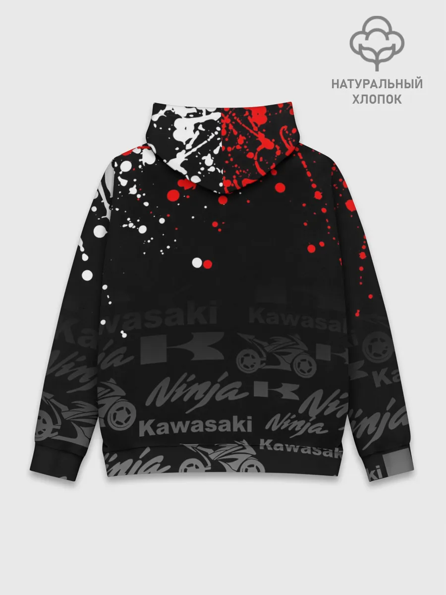 Худи мужской база хлопок / KAWASAKI NINJA / NINJA RACING