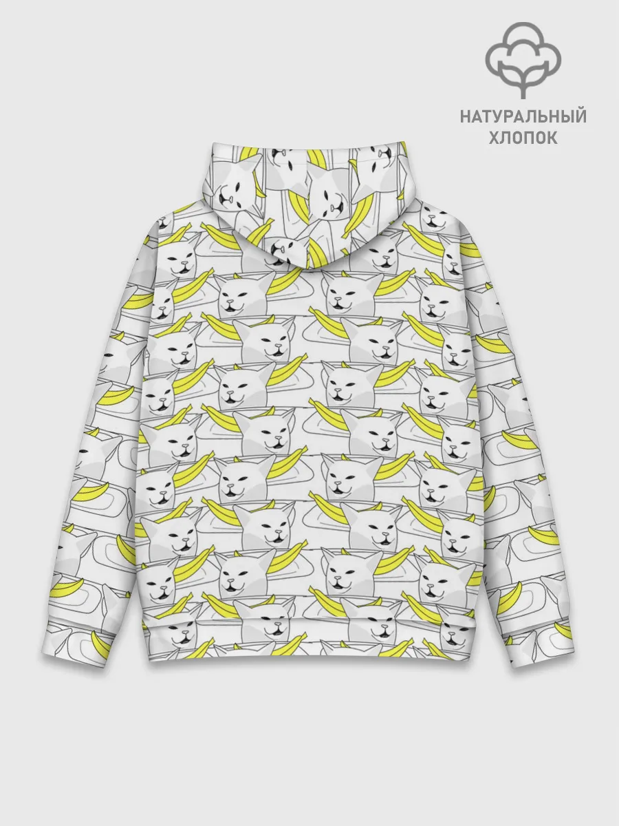 Худи мужской база хлопок / Кот с бананом