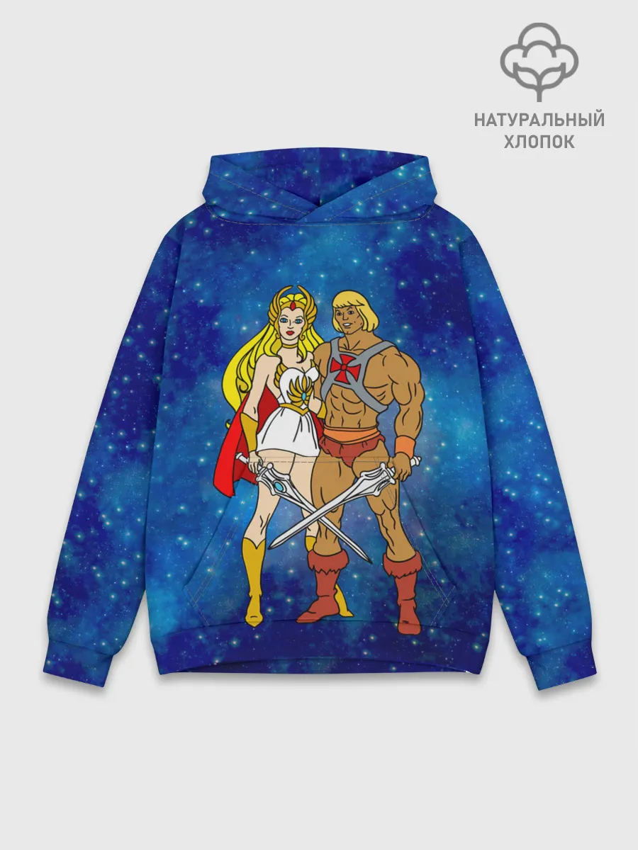 Худи мужской база хлопок / Властелины вселенной, герои
