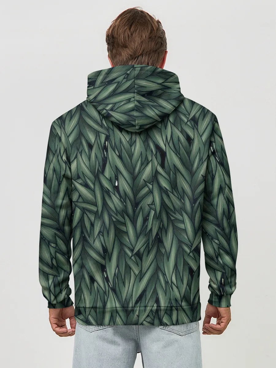 Худи мужской база хлопок / Листья