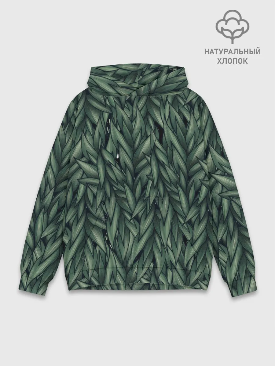 Худи мужской база хлопок / Листья