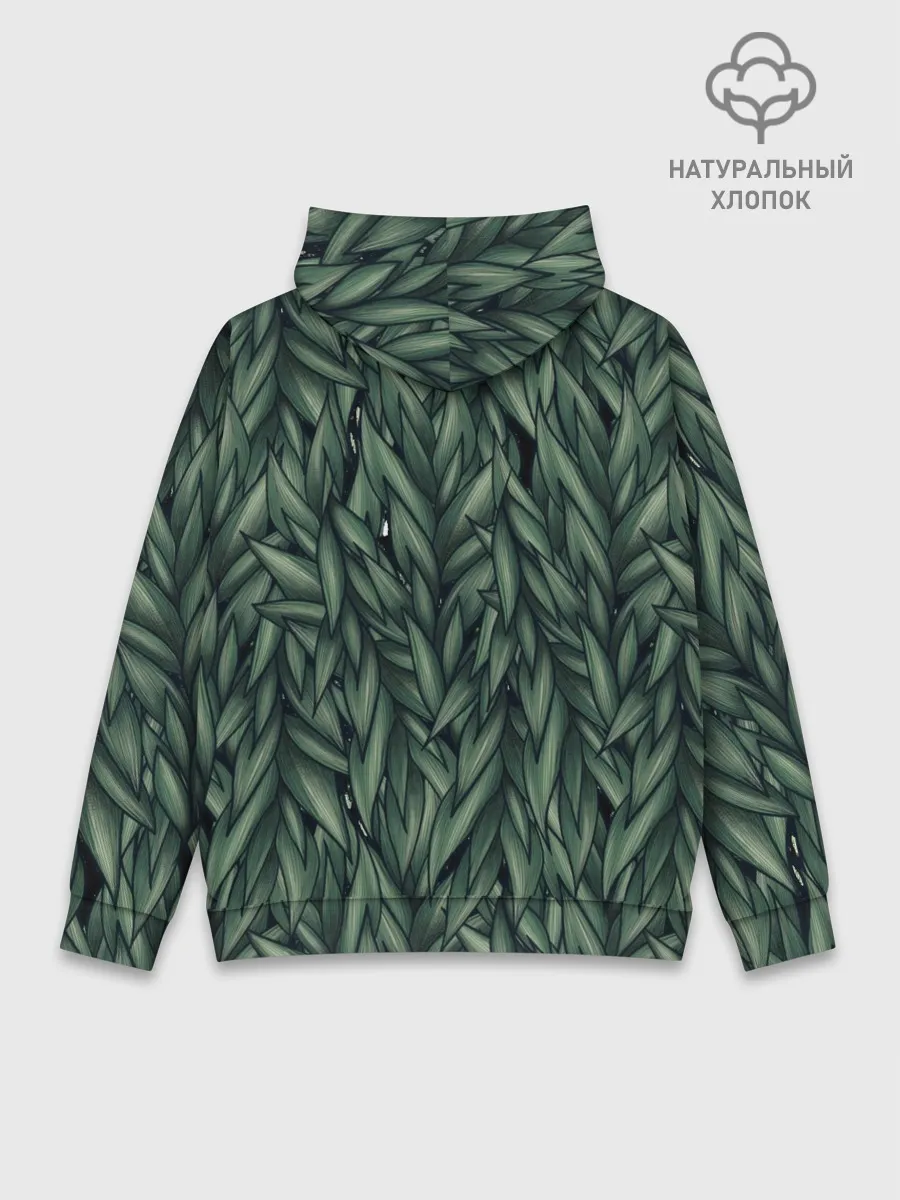 Худи мужской база хлопок / Листья