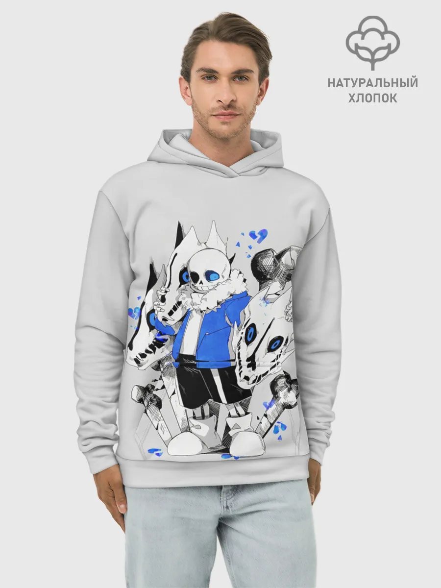 Худи мужской база хлопок / Санс и его мальчик