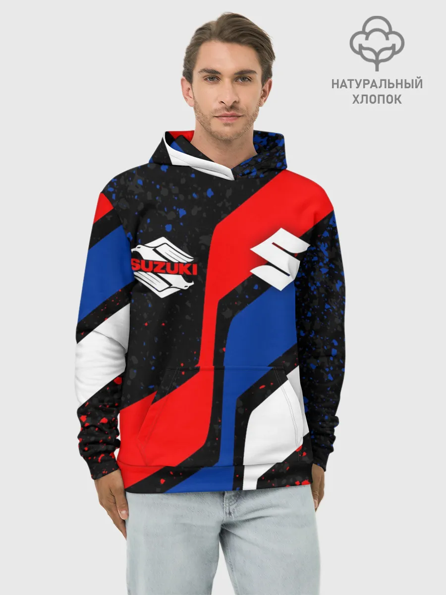 Худи мужской база хлопок / SUZUKI / СУЗУКИ / RACING