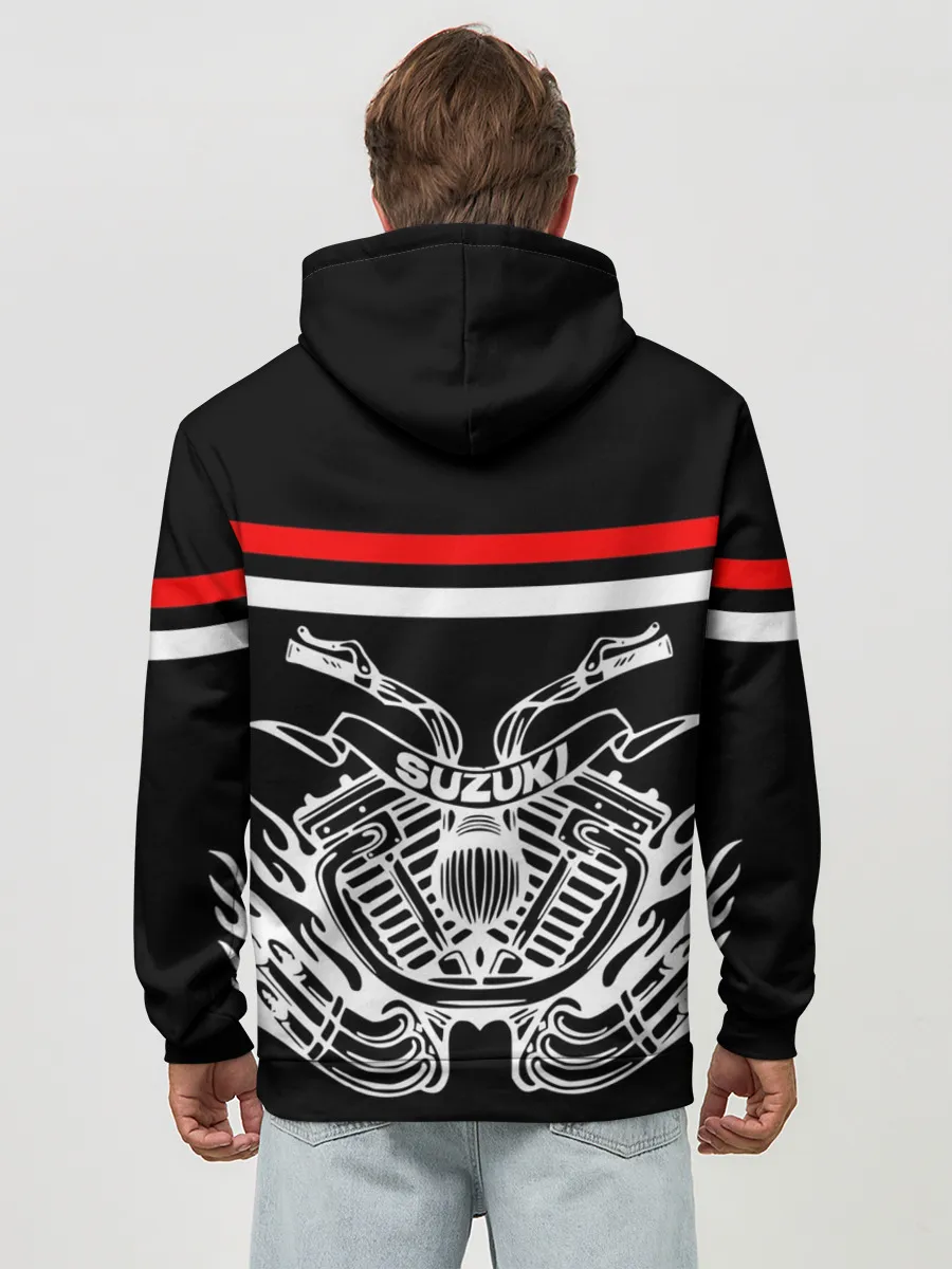 Худи мужской база хлопок / SUZUKI / СУЗУКИ / BIKER