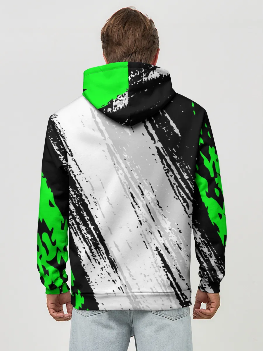 Худи мужской база хлопок / KAWASAKI / КАВАСАКИ / SPORT