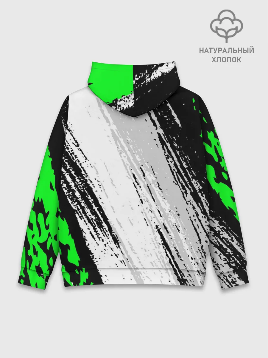 Худи мужской база хлопок / KAWASAKI / КАВАСАКИ / SPORT