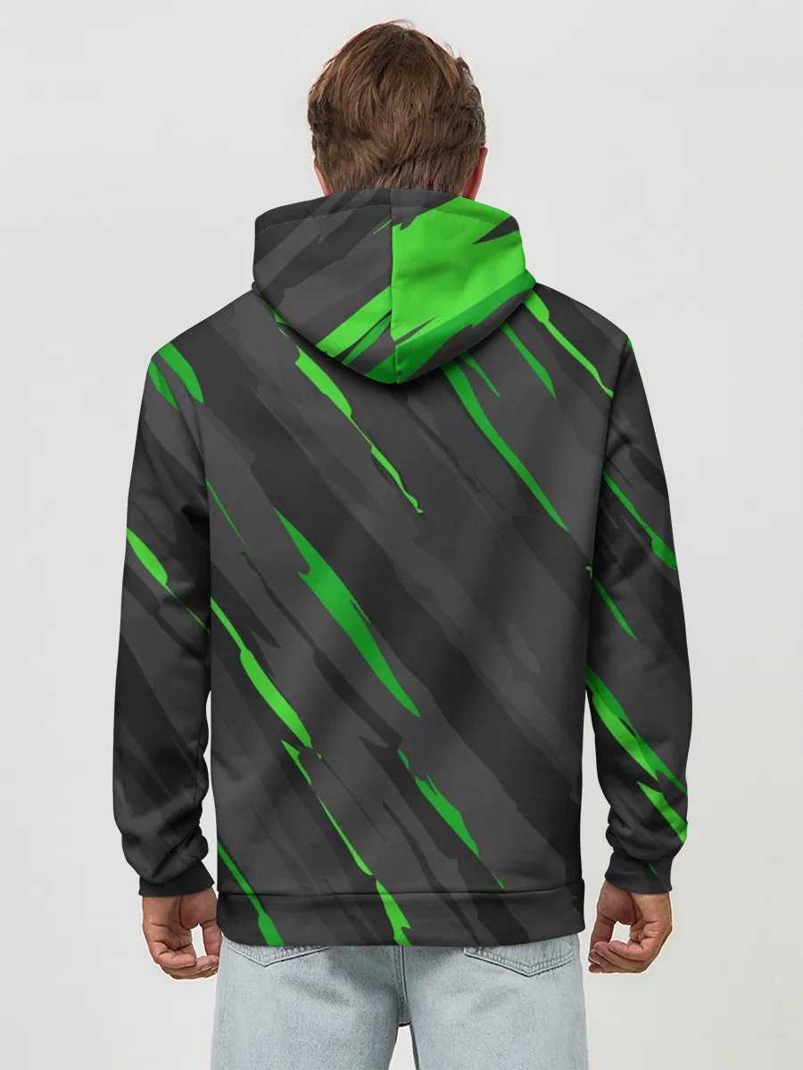 Худи мужской база хлопок / KAWASAKI / КАВАСАКИ / SPORT