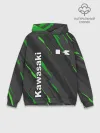 Худи мужской база хлопок / KAWASAKI / КАВАСАКИ / SPORT