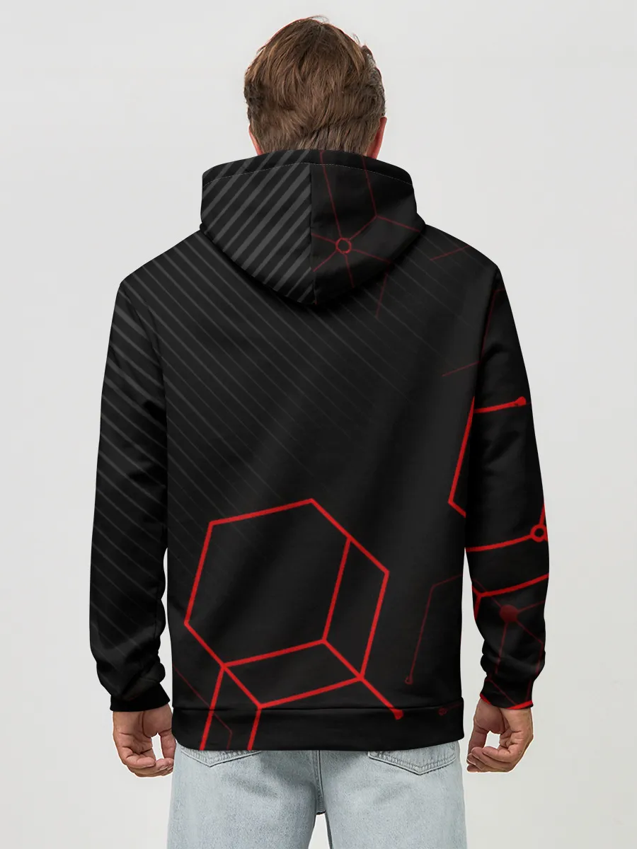 Худи мужской база хлопок / KAWASAKI NINJA / КАВАСАКИ