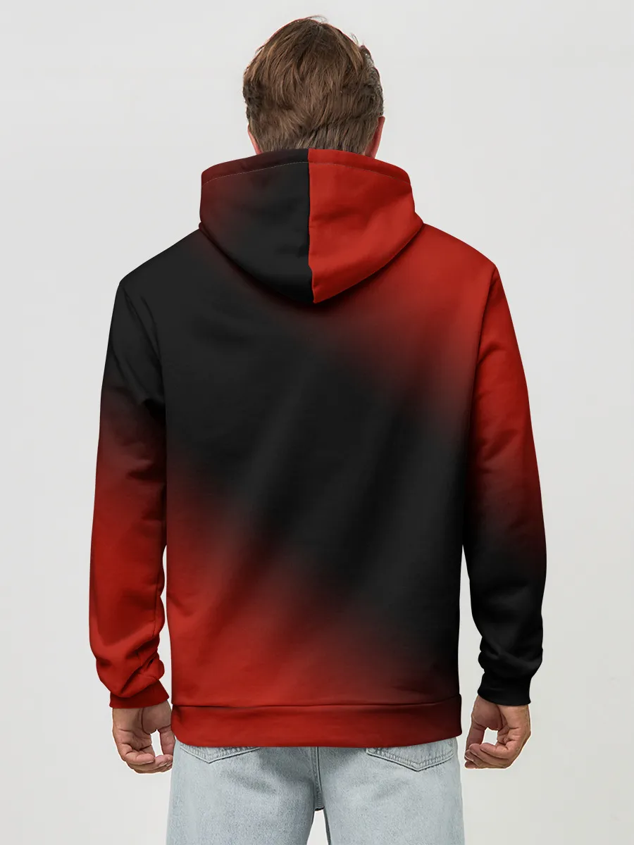 Худи мужской база хлопок / Yoga Cat - Gradient