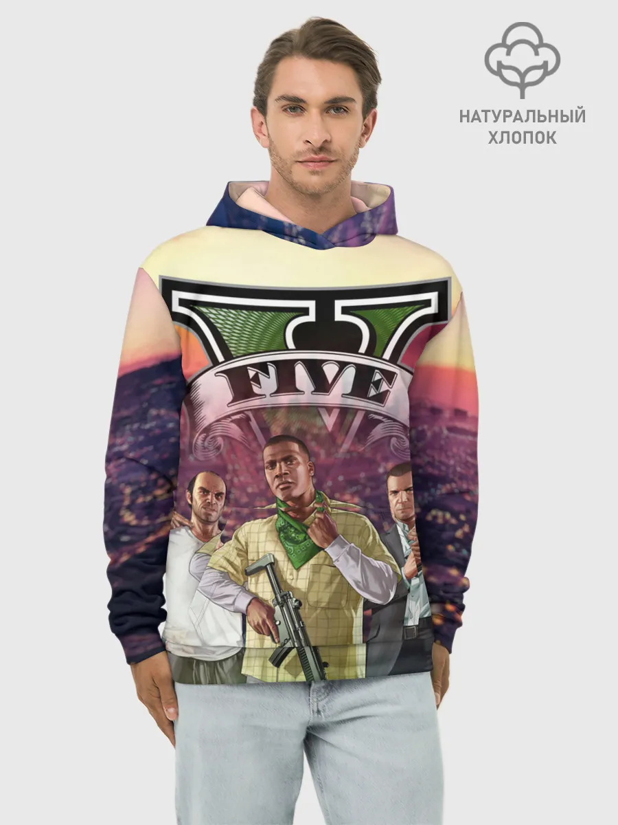 Худи мужской база хлопок / GTA V | TEAM FOREVER AND EVER