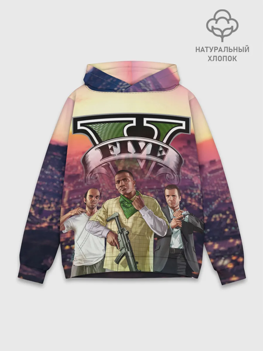 Худи мужской база хлопок / GTA V | TEAM FOREVER AND EVER