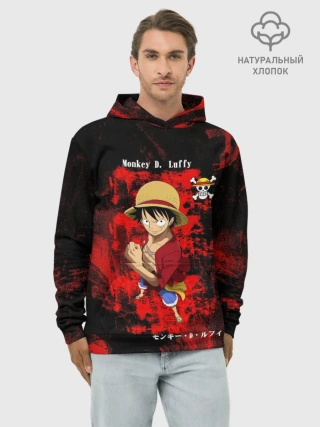 Худи мужской база хлопок / Манки Д. Луффи пират Соломенной Шляпы