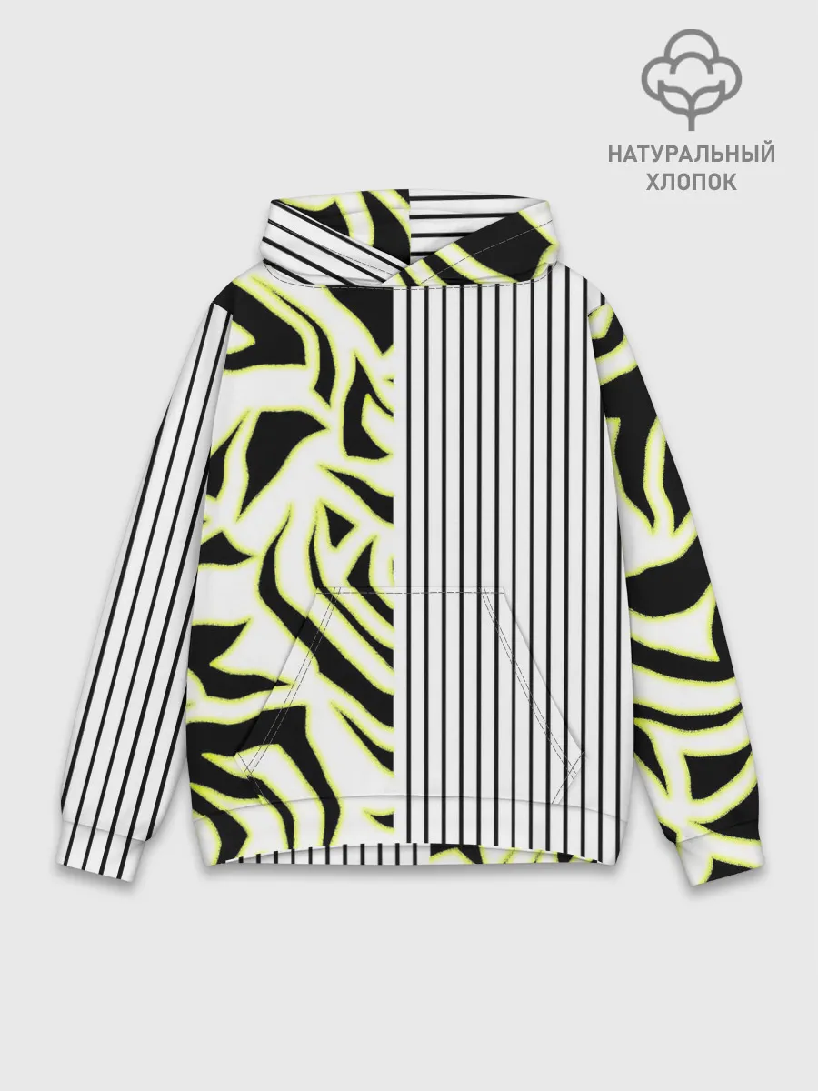 Худи мужской база хлопок / Зебра