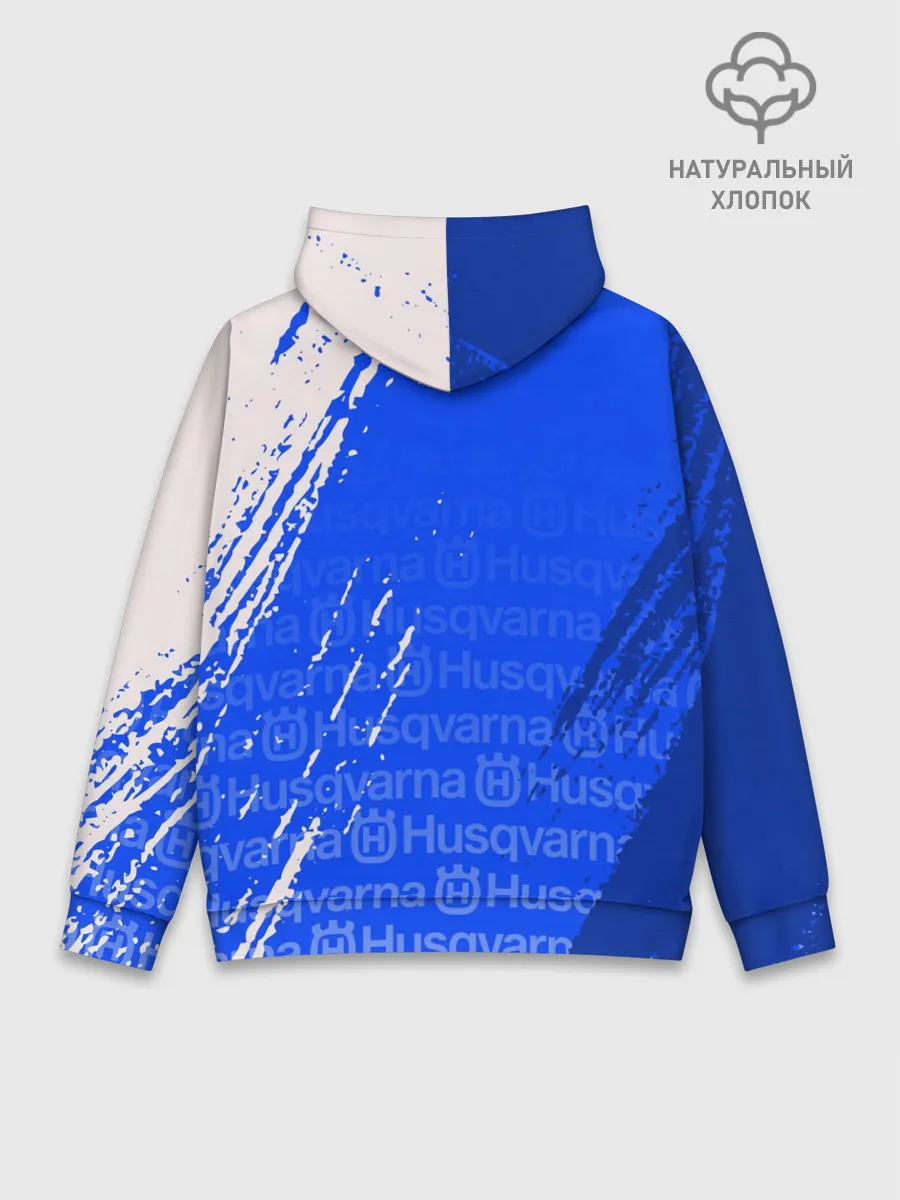 Худи мужской база хлопок / HUSQVARNA / ХУСКВАРНА / BLUE