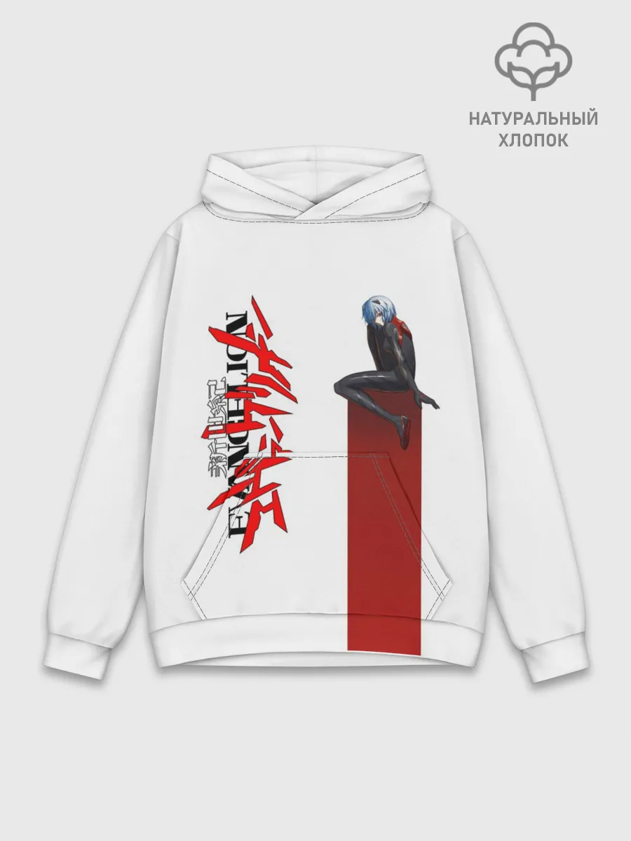 Худи мужской база хлопок / EVANGELION | ПИЛОТ EVA