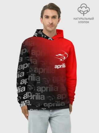Худи мужской база хлопок / APRILIA / АПРИЛИЯ / MOTO