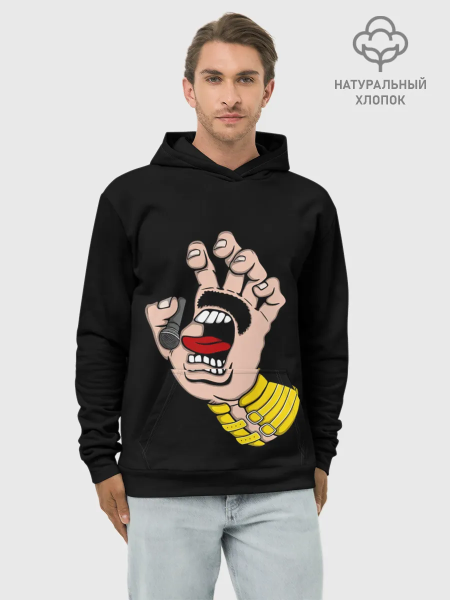 Худи мужской база хлопок / Рука Меркьюри