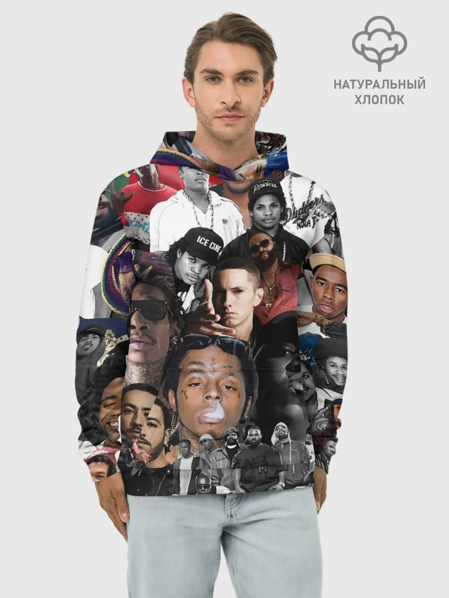 Худи мужской база хлопок / Короли Рэпа | KING RAP