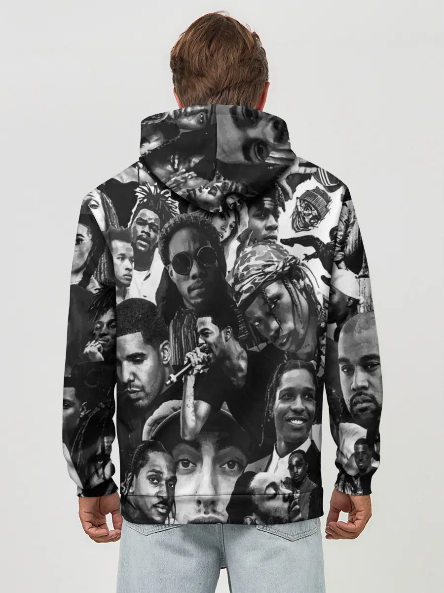 Худи мужской база хлопок / Music Rap allpic